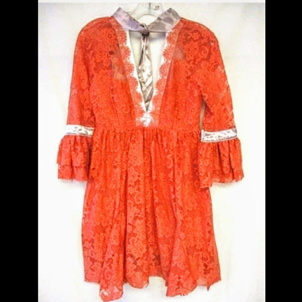 Free People Gilded lace dress